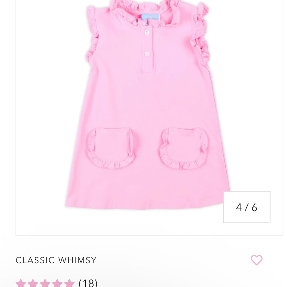 Classic Whimsy Pink Ruffle Dress